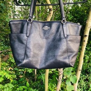 Black Coach Tote Bag. Everything is in good condition accept handles